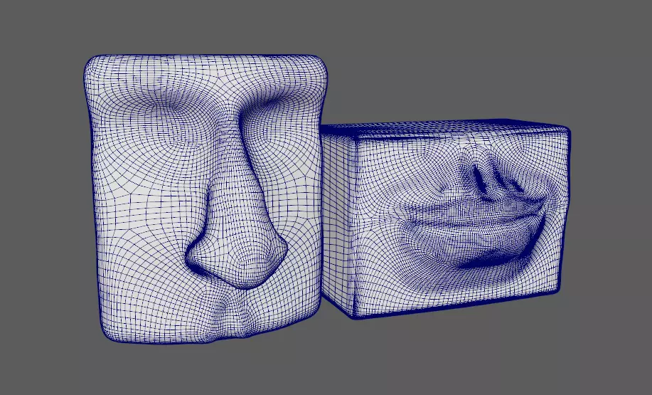 Geometric Face Sculptures Low-poly 3D model_8