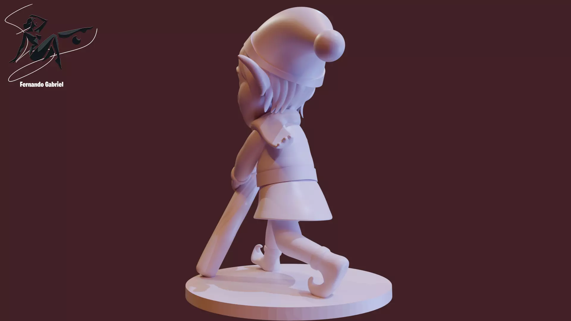 Christmas elf 3D print model_4