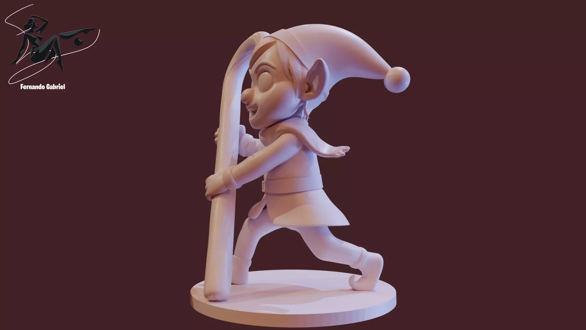 Christmas elf 3D print model_3