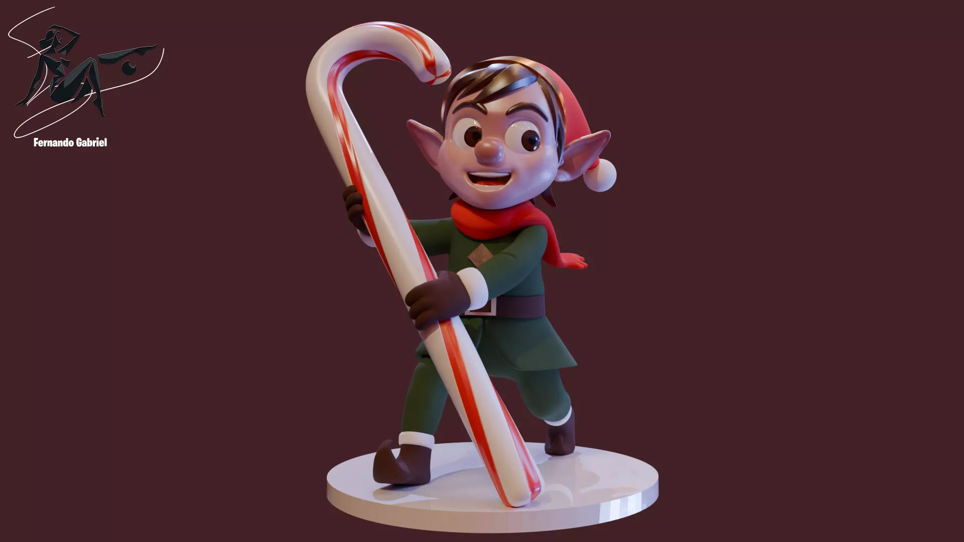 Christmas elf 3D print model_0