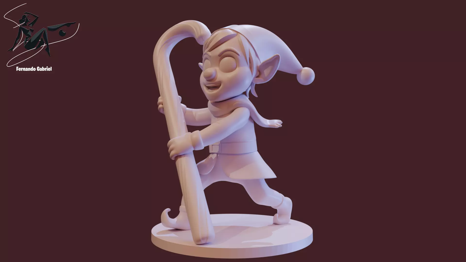 Christmas elf 3D print model_2