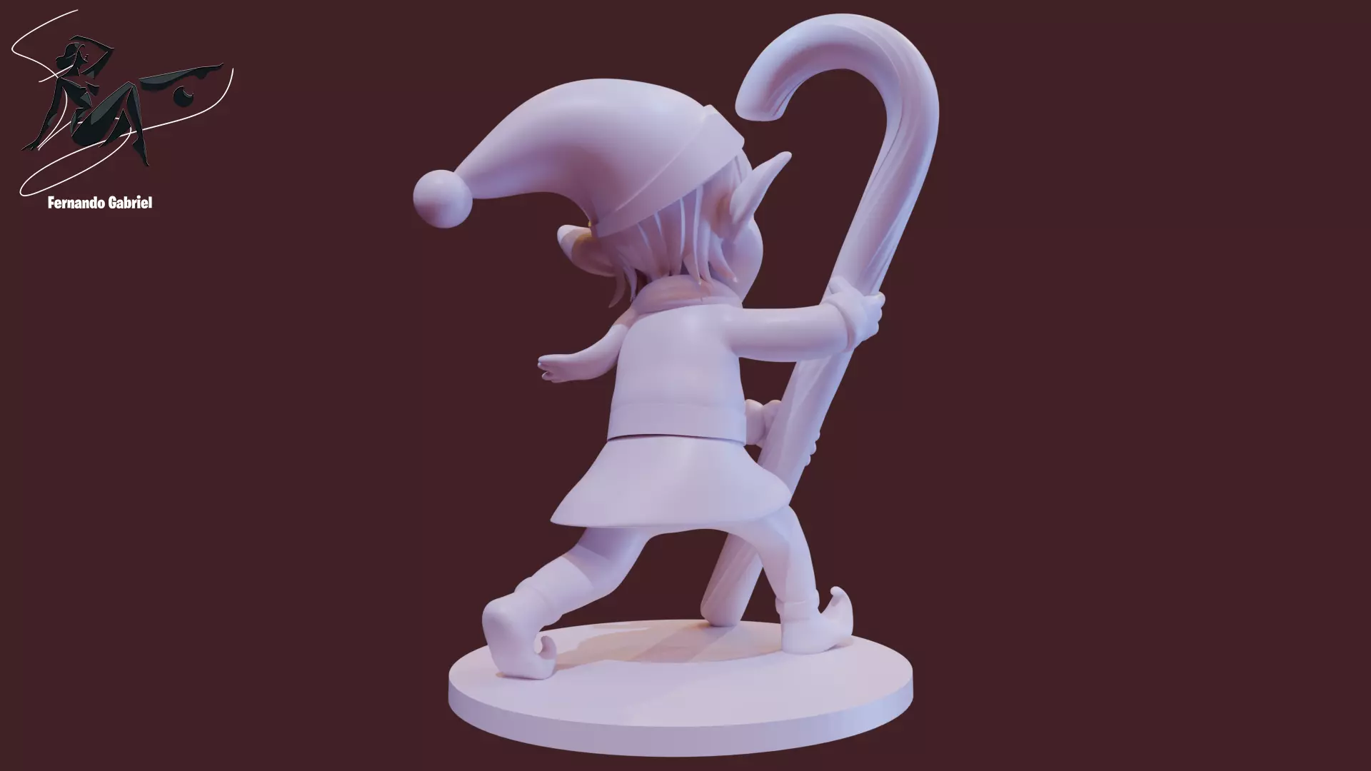 Christmas elf 3D print model_5