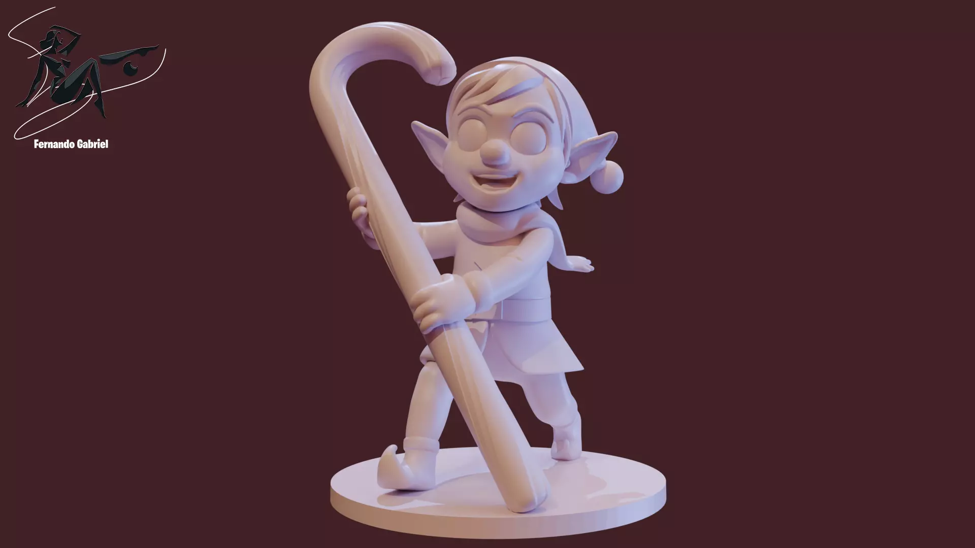 Christmas elf 3D print model_1