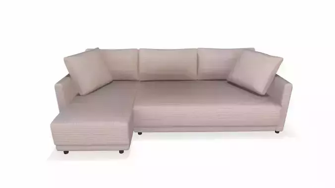 Fabric Sofa with Left Chaise PBR Textured