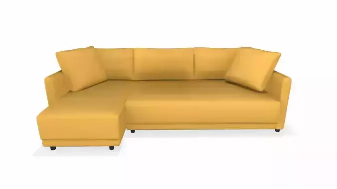 Fabric Sofa with Left Chaise PBR Textured