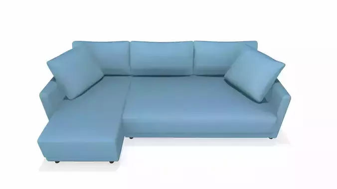 Fabric Sofa with Left Chaise PBR Textured