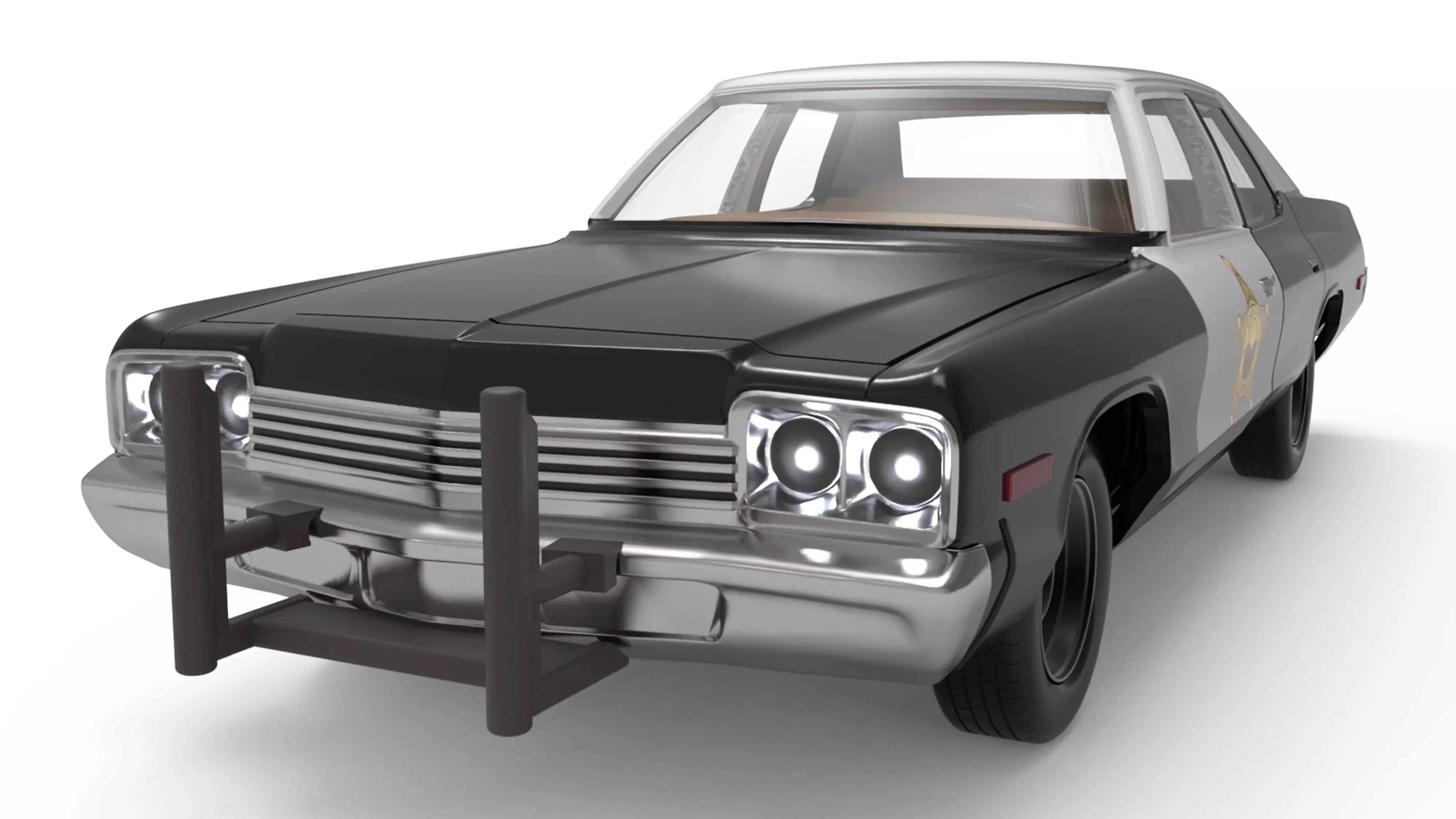 1974 Car Monaco Sedan with Police Package 3D print model_15