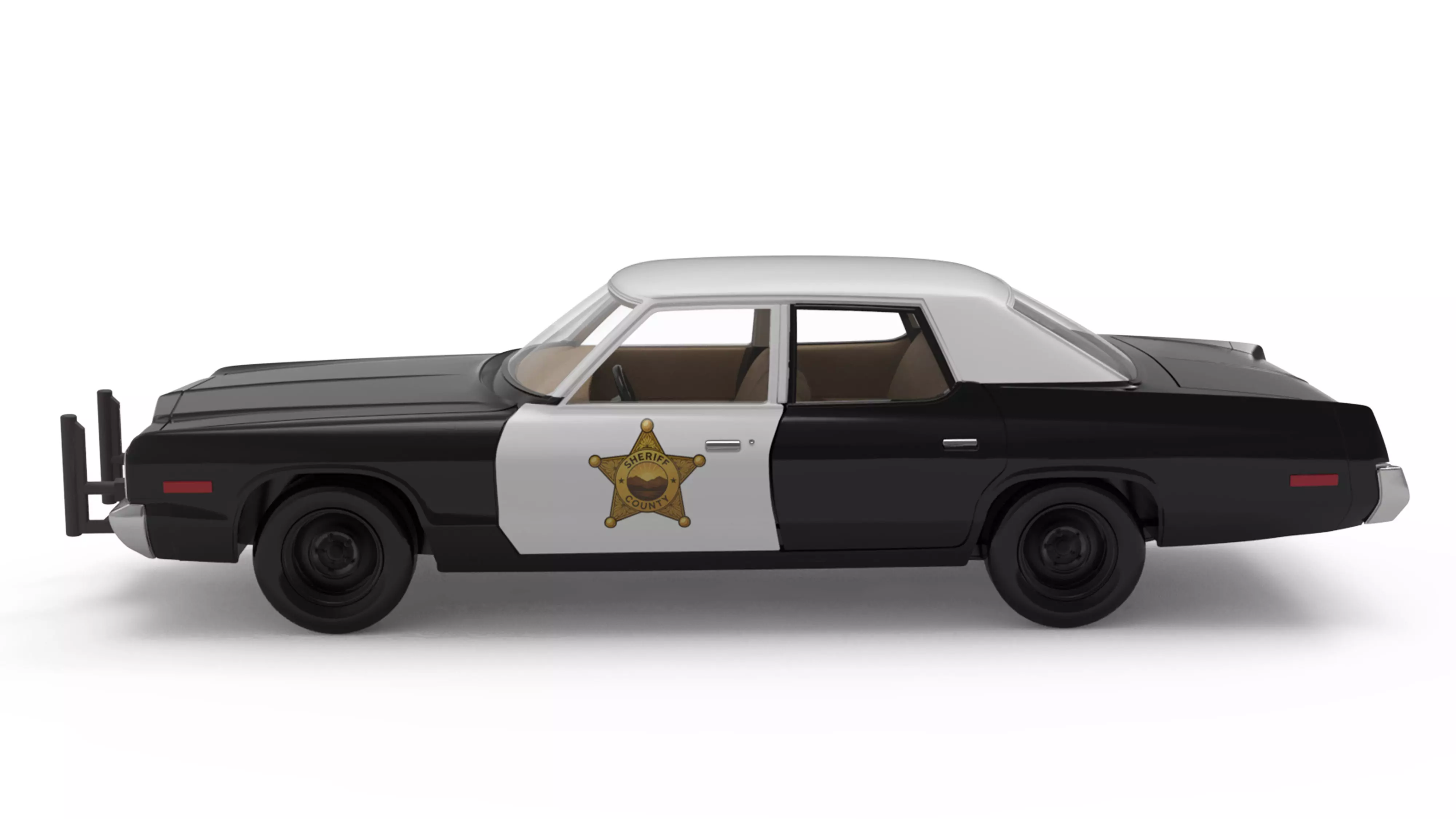 1974 Car Monaco Sedan with Police Package 3D print model_12
