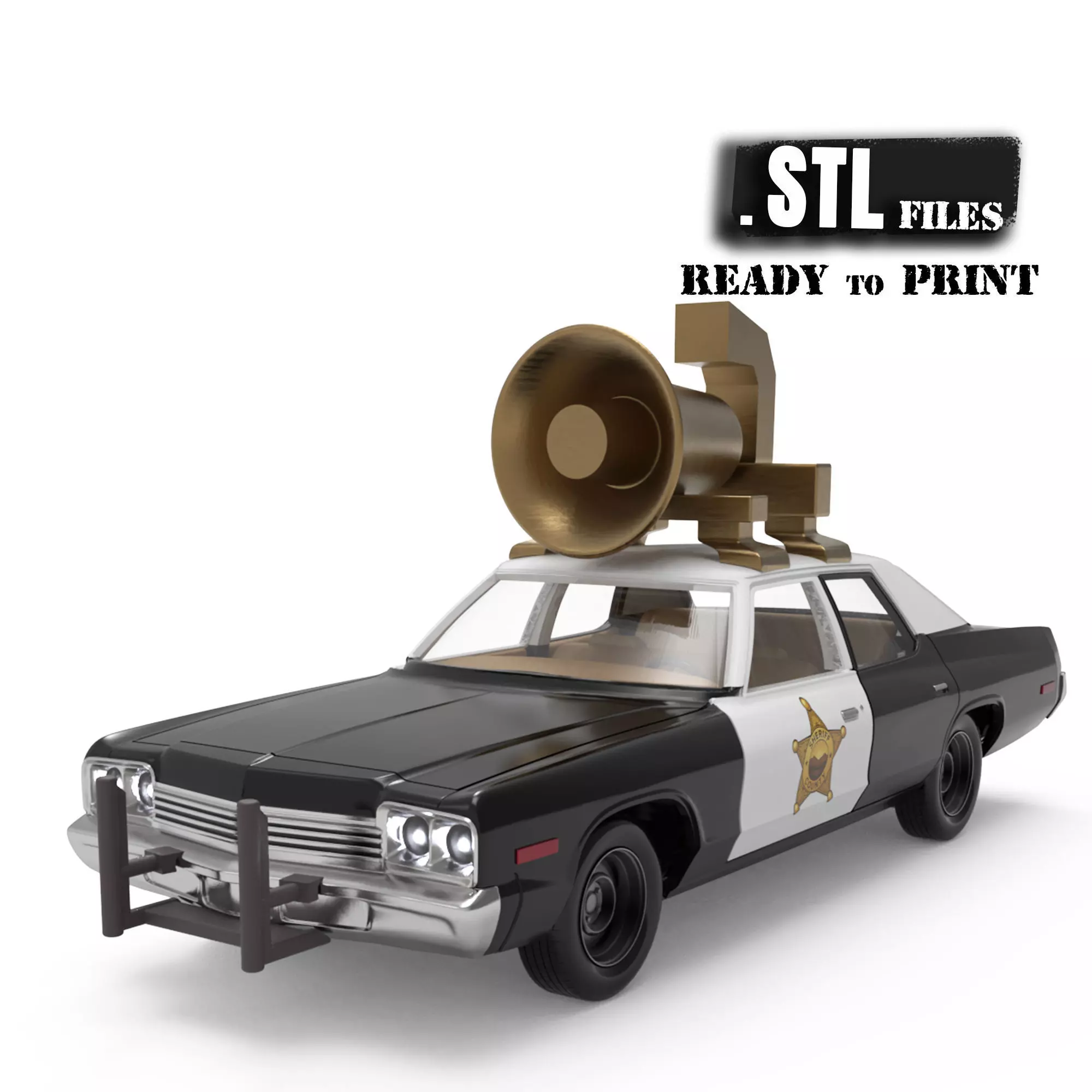 1974 Car Monaco Sedan with Police Package 3D print model_0