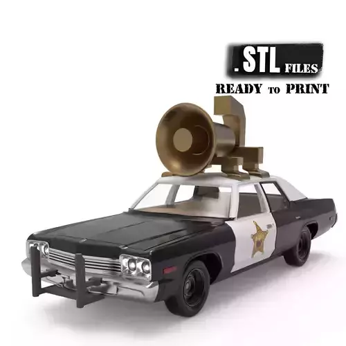 1974 Car Monaco Sedan with Police Package 3D print model 1974 Car Monaco Sedan with Police Package 3D print model