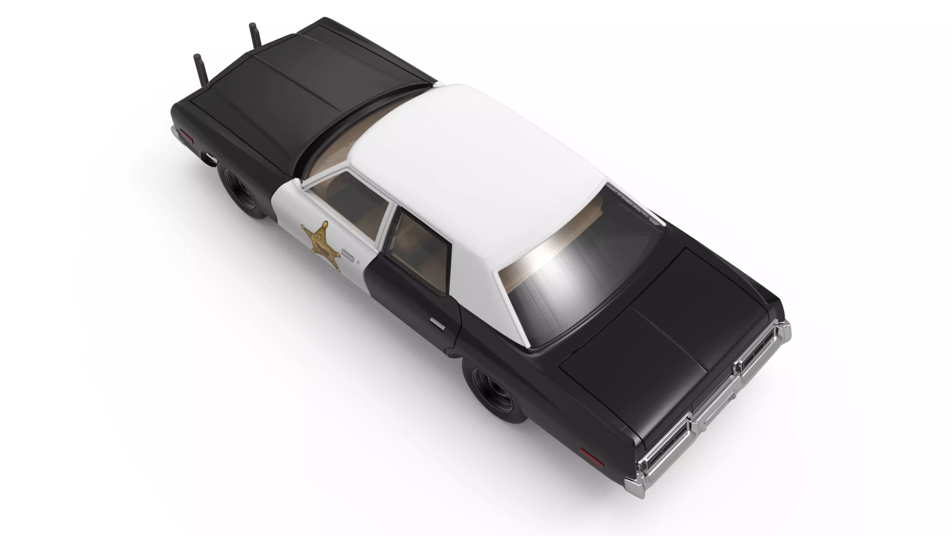 1974 Car Monaco Sedan with Police Package 3D print model_16