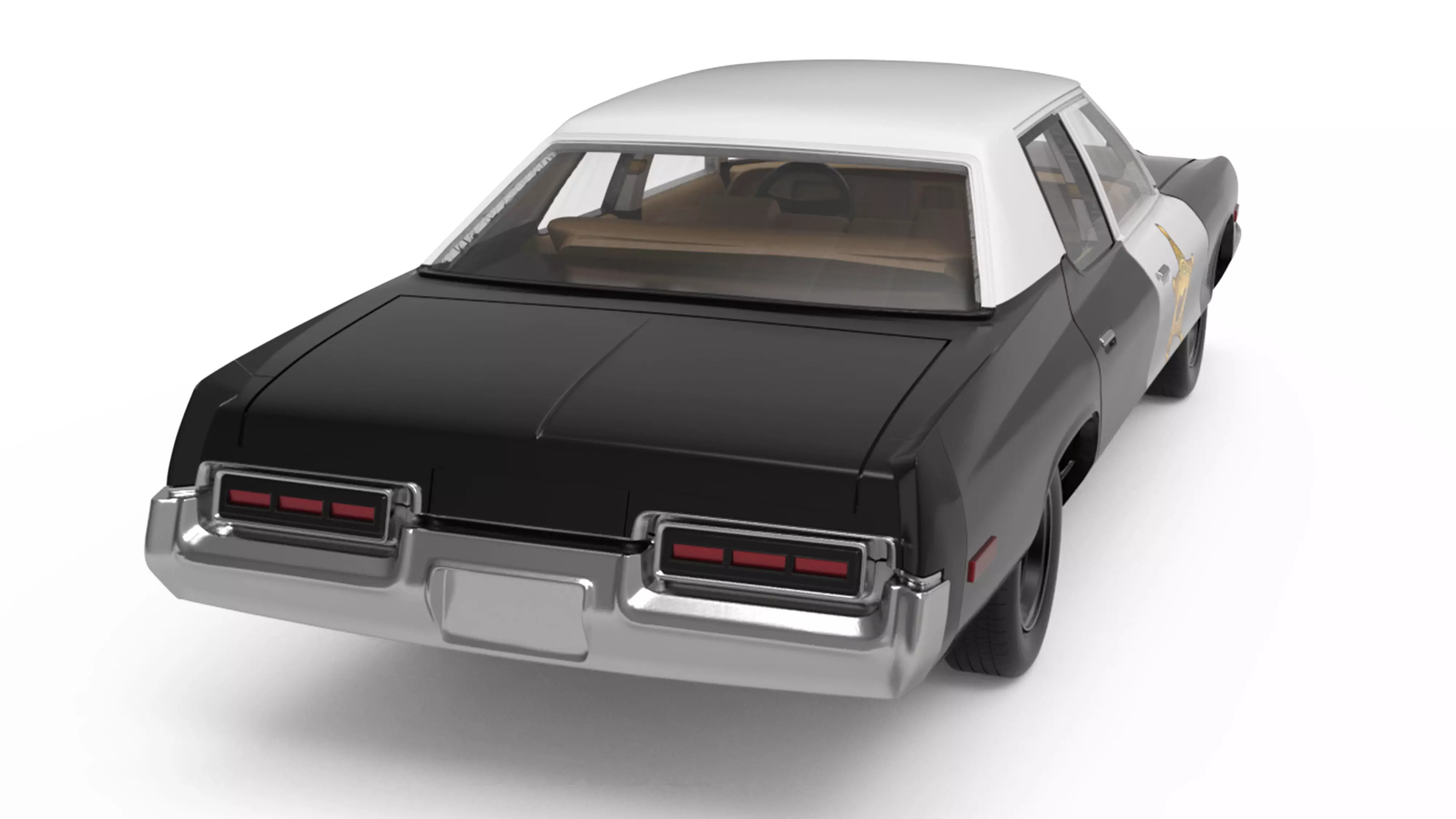 1974 Car Monaco Sedan with Police Package 3D print model_13
