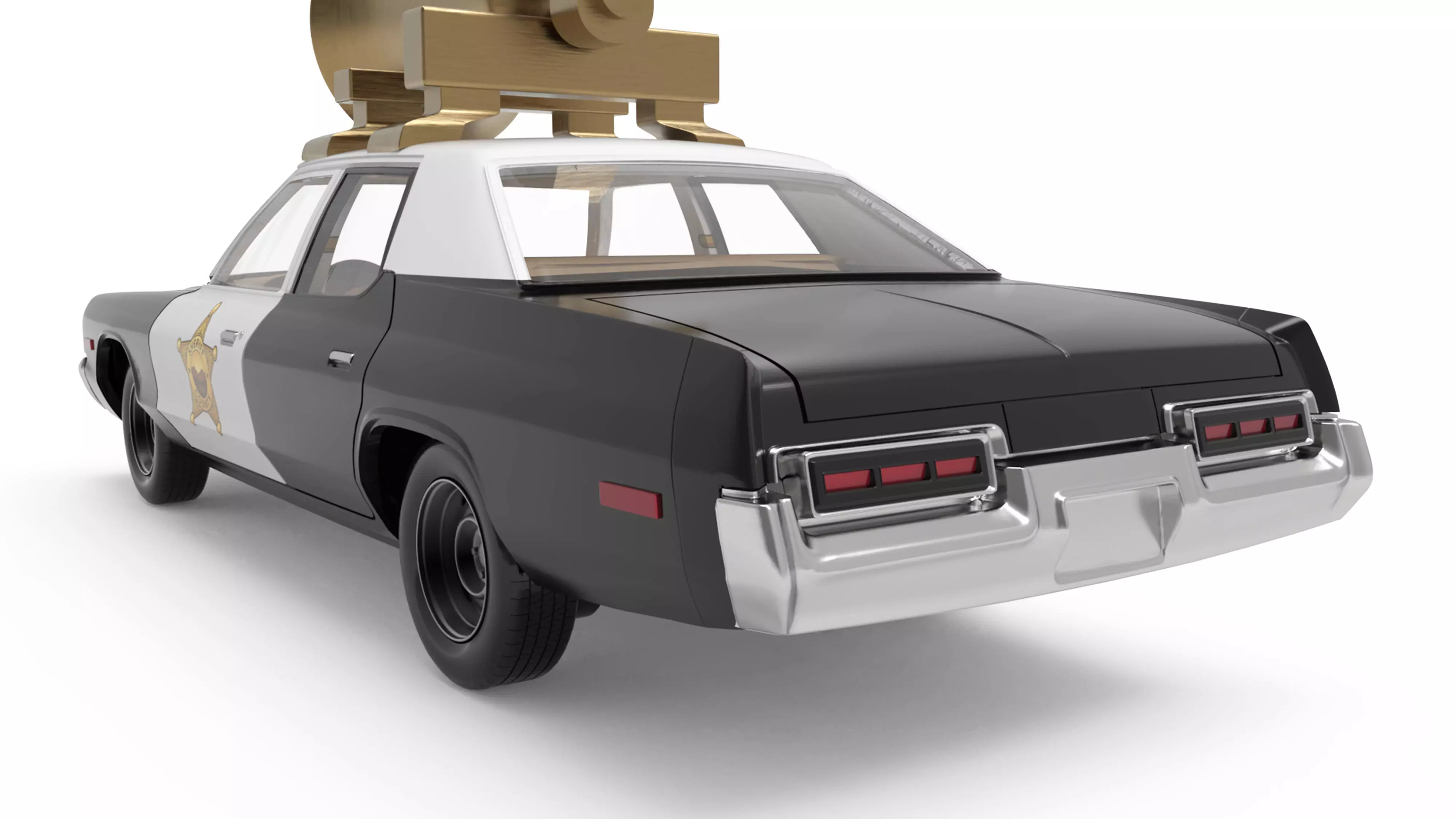 1974 Car Monaco Sedan with Police Package 3D print model_11