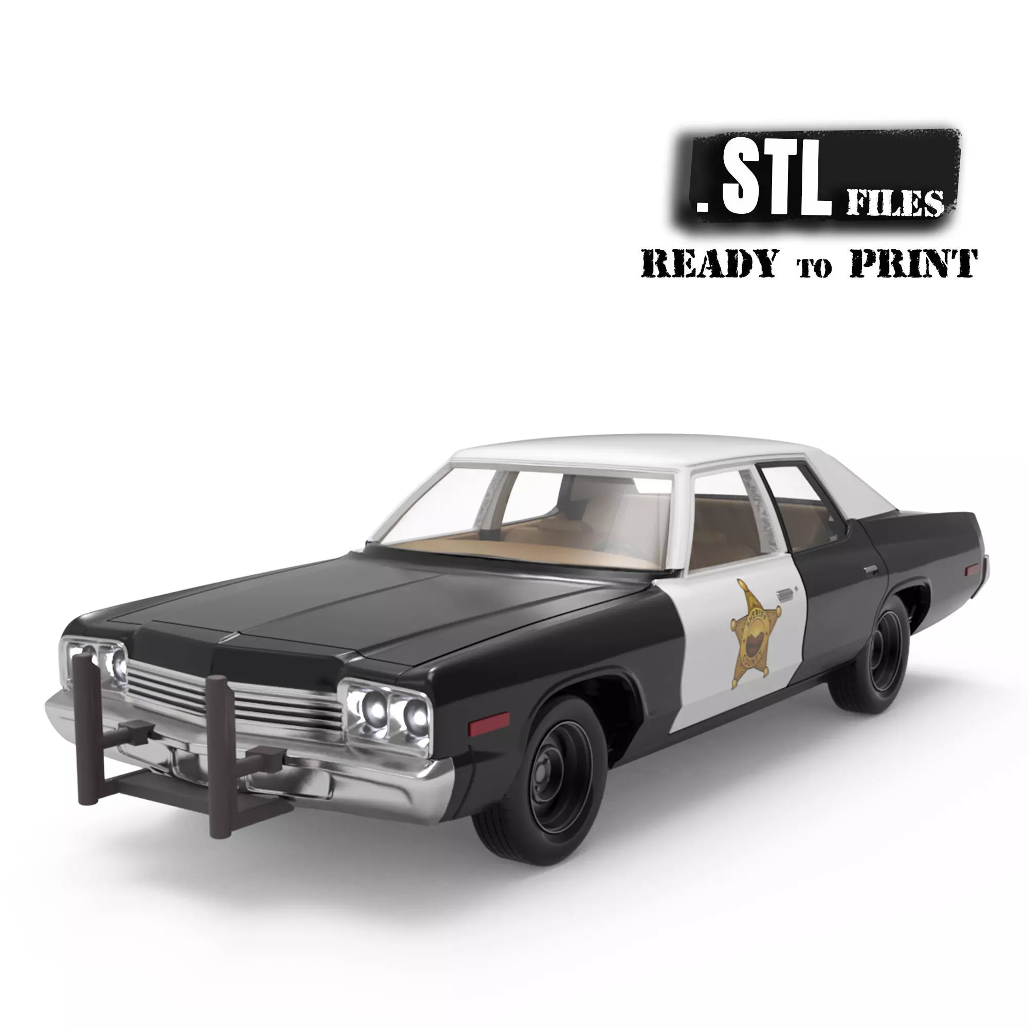 1974 Car Monaco Sedan with Police Package 3D print model_1