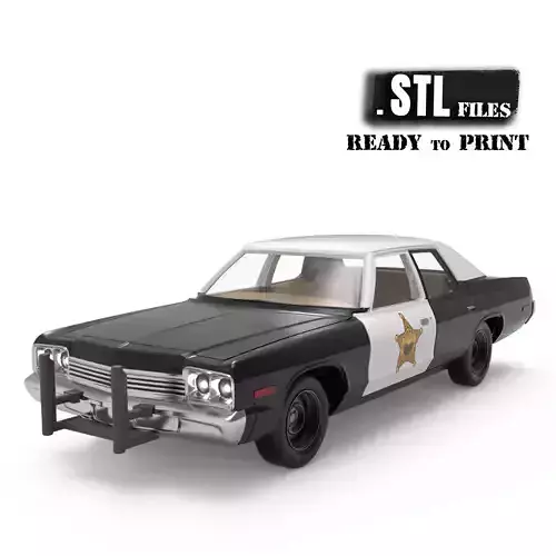 Dodge Monaco Gen3 Police and The Bluesmobile Iconic Icons in 3D  3D print model