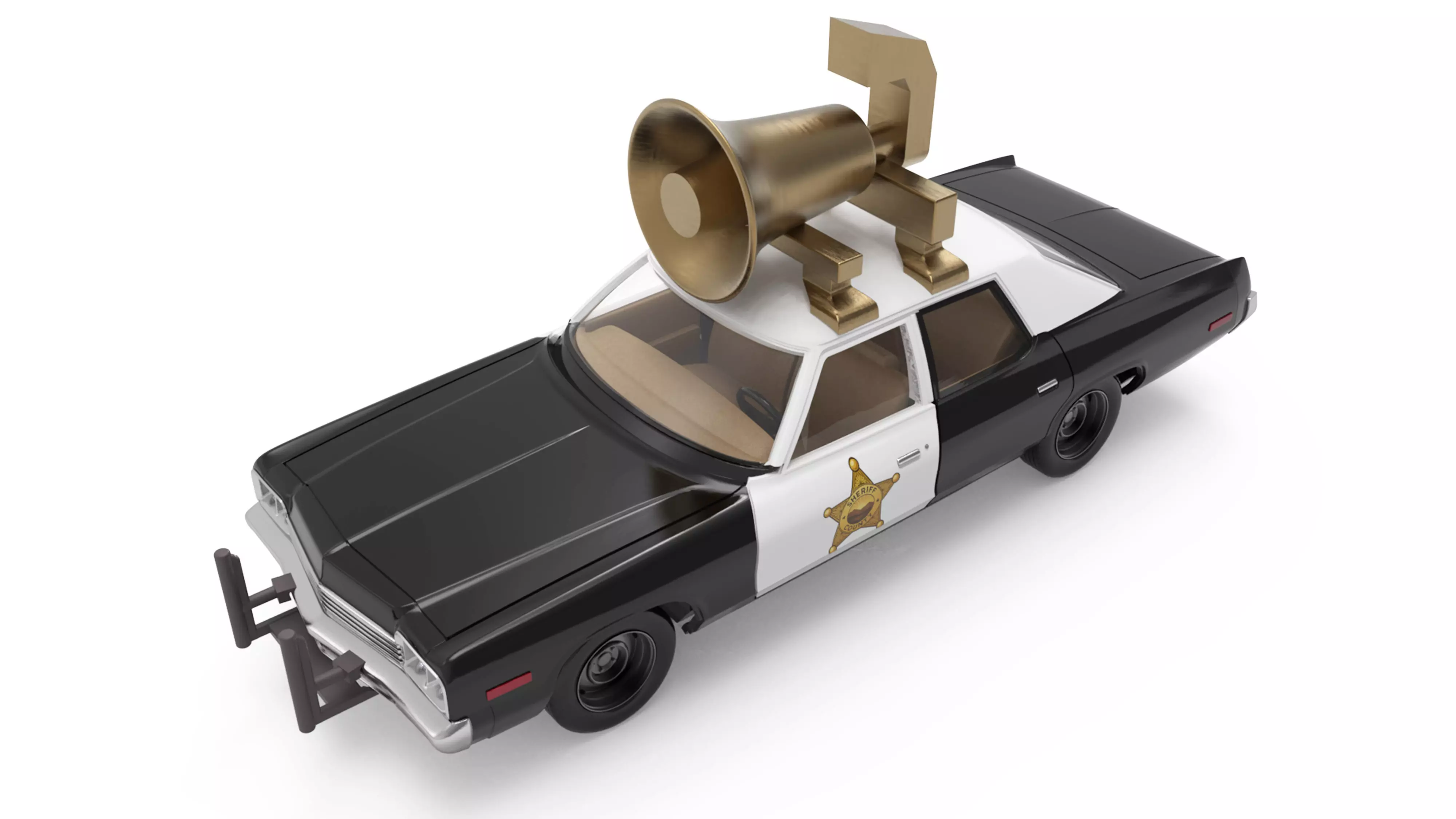 1974 Car Monaco Sedan with Police Package 3D print model_9