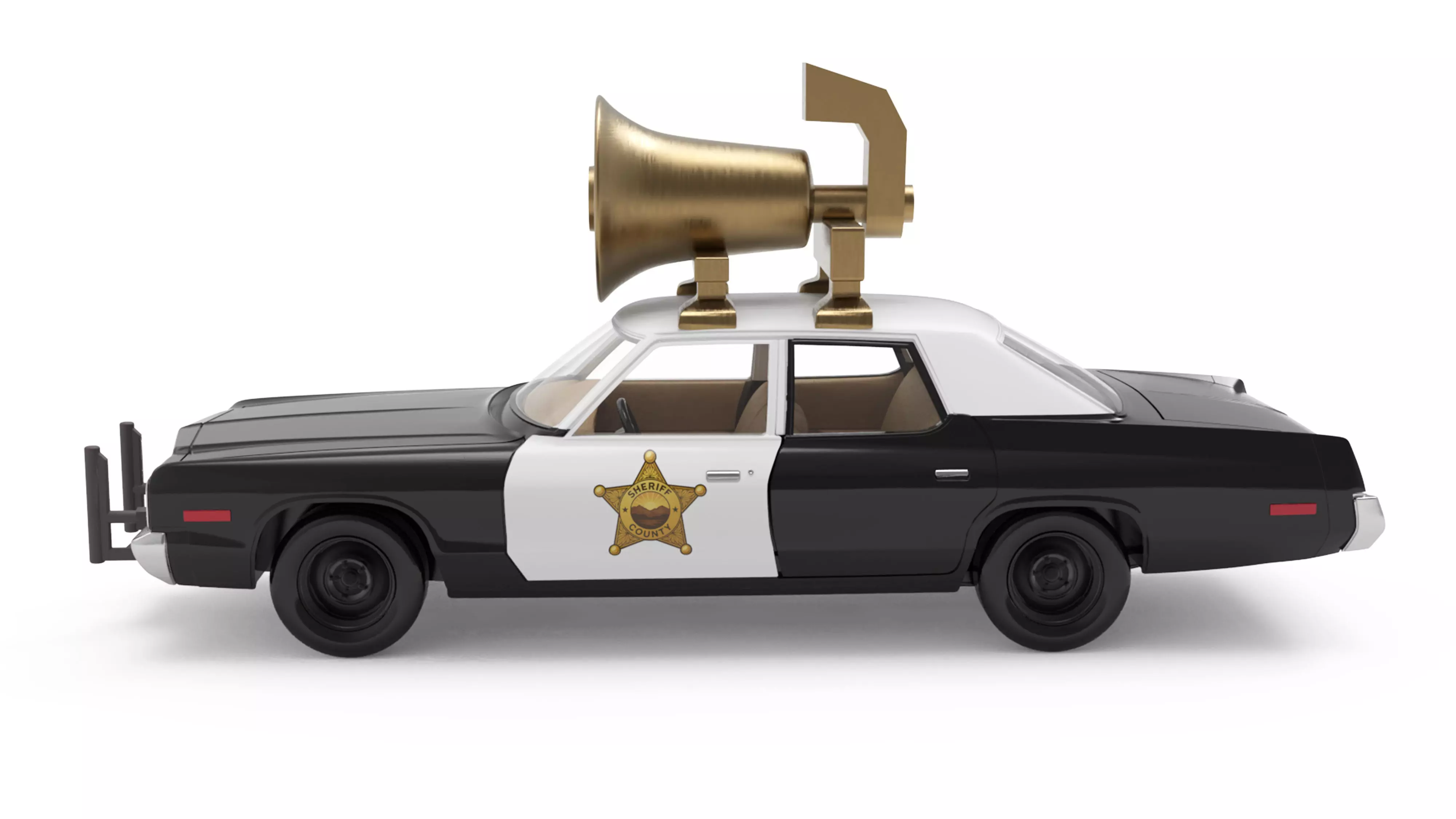 1974 Car Monaco Sedan with Police Package 3D print model_8