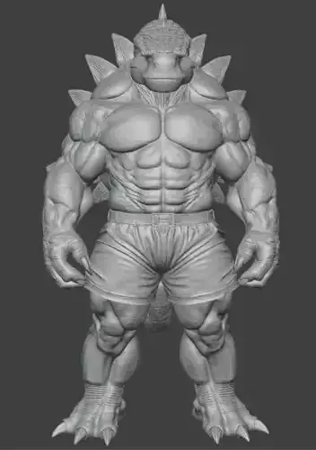 Godzilla Kaiju Fighter Muscular Monster Warrior