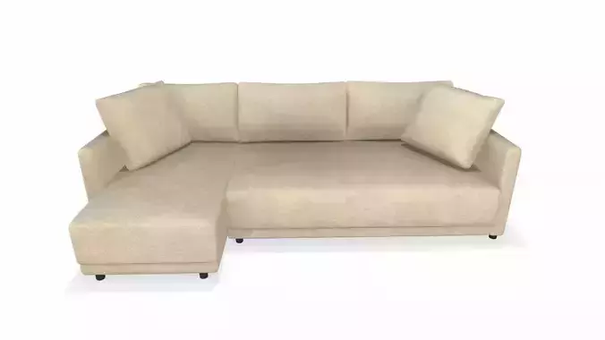 Fabric Sofa with Left Chaise PBR Textured