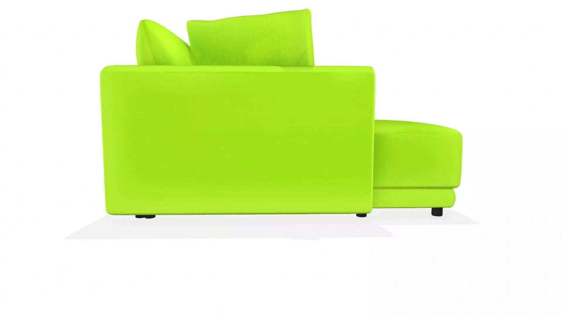 Fabric Sofa with Left Chaise PBR Textured Low-poly 3D model_5