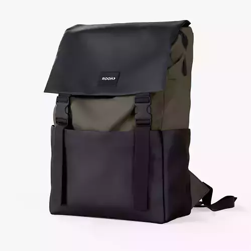 Backpack Rooh Green Low-poly 3D model