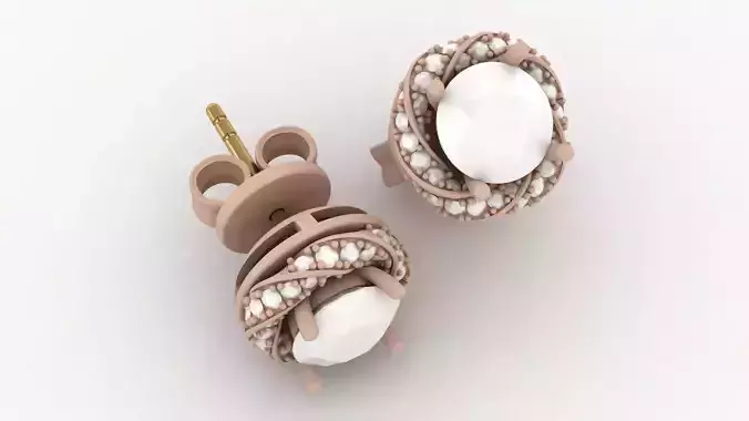 Luxury Earring 005 - Vortex Earring 3D print model