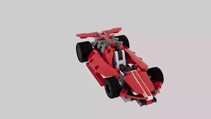 Lego-Style 3D Printable Toy Car Model