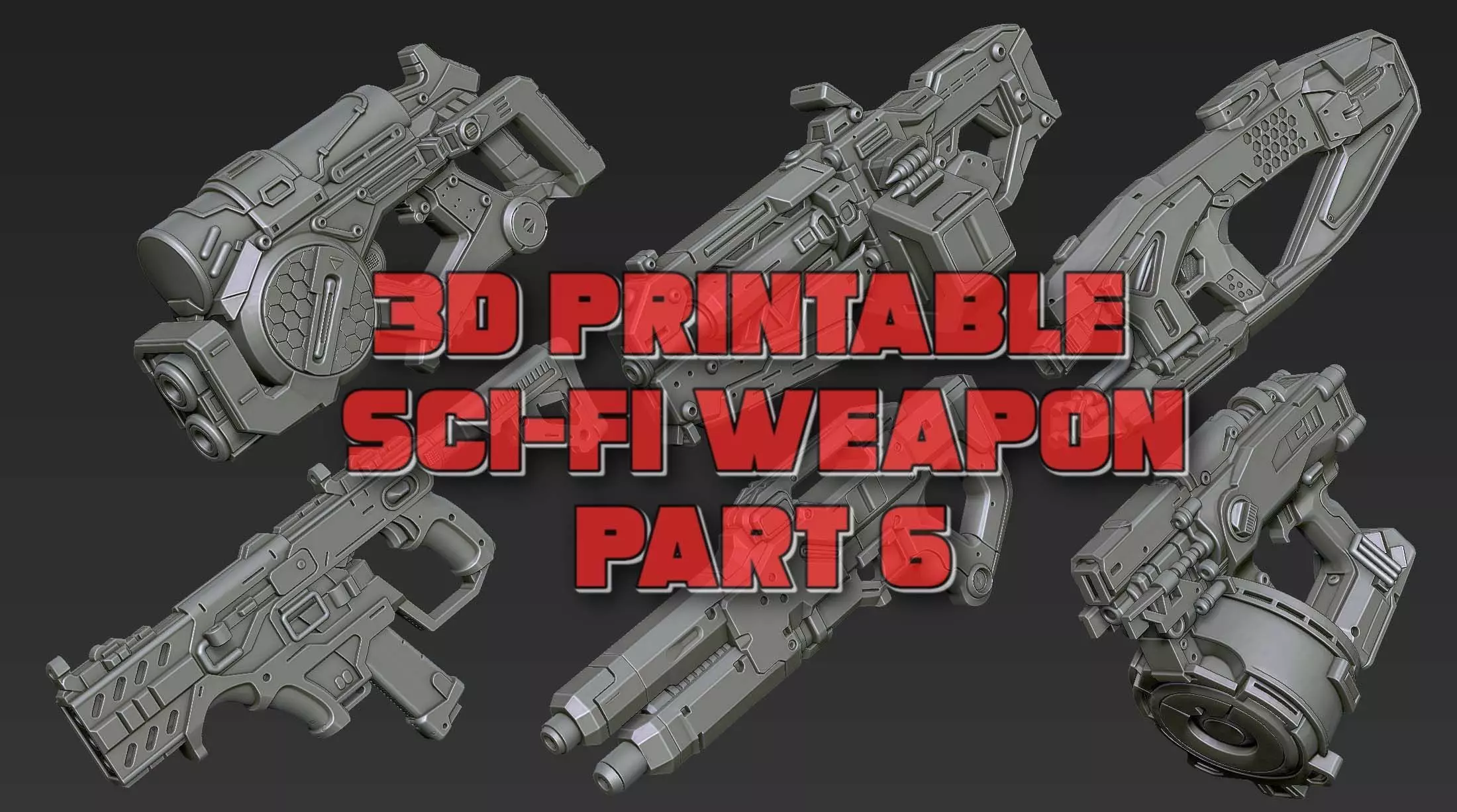 3D Printable Sci-Fi Weapon Part 6 3D model_0