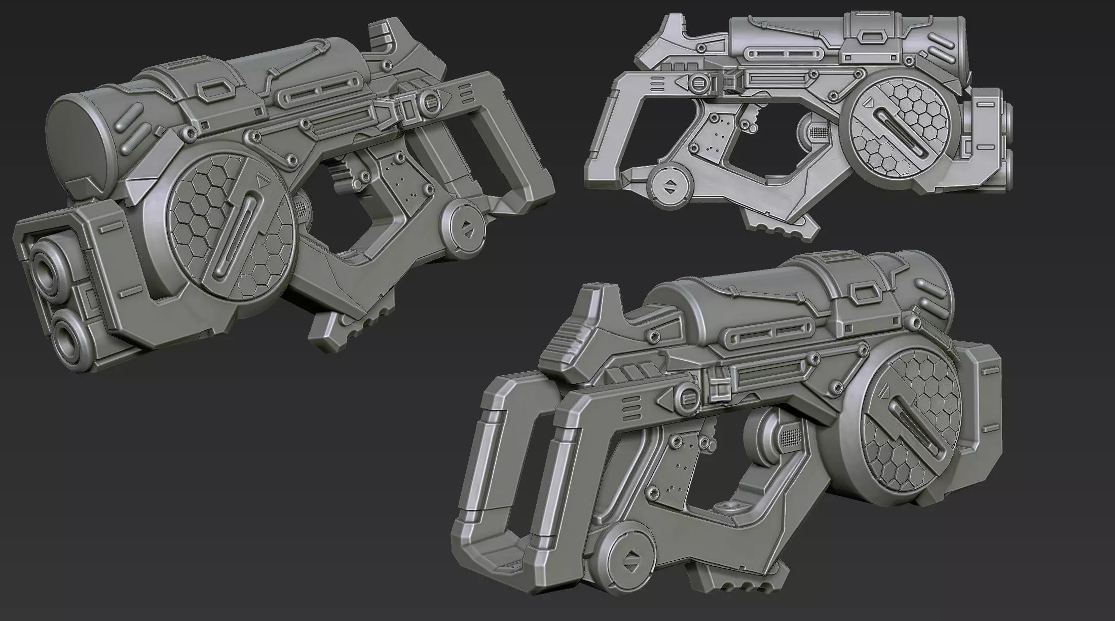 3D Printable Sci-Fi Weapon Part 6 3D model_4