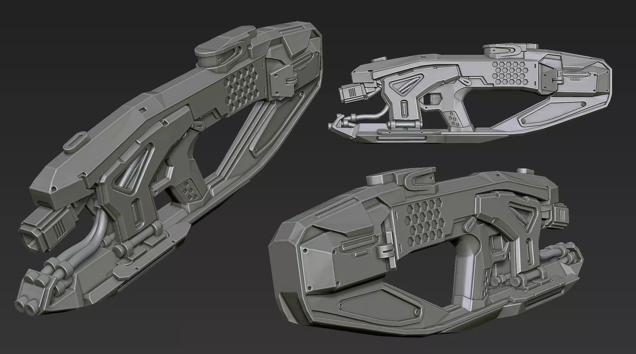 3D Printable Sci-Fi Weapon Part 6 3D model_2