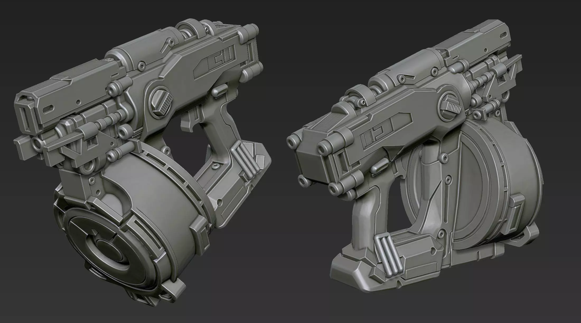 3D Printable Sci-Fi Weapon Part 6 3D model_7