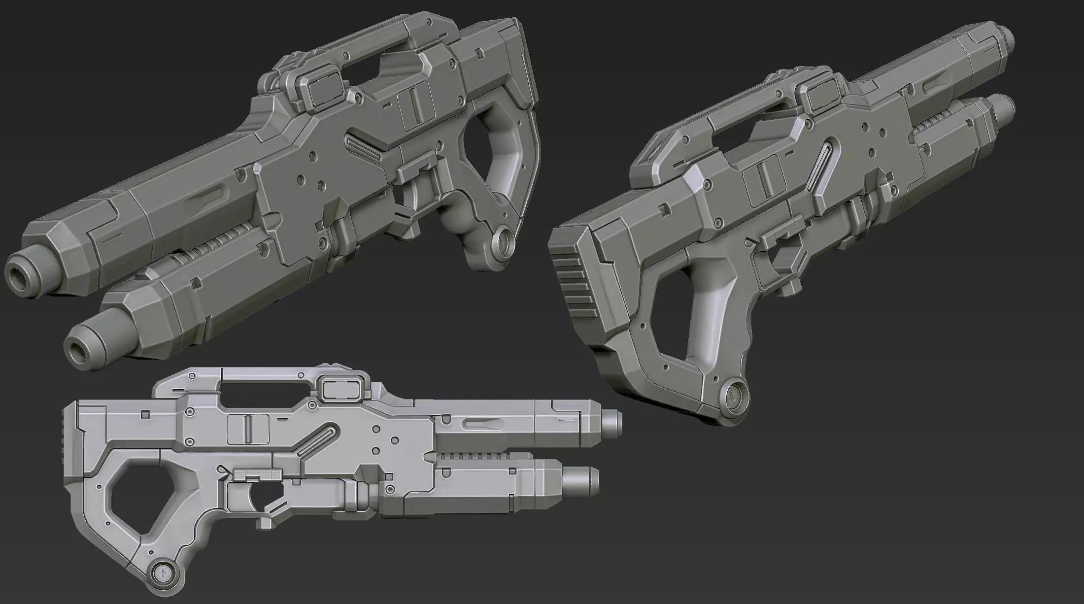 3D Printable Sci-Fi Weapon Part 6 3D model_6