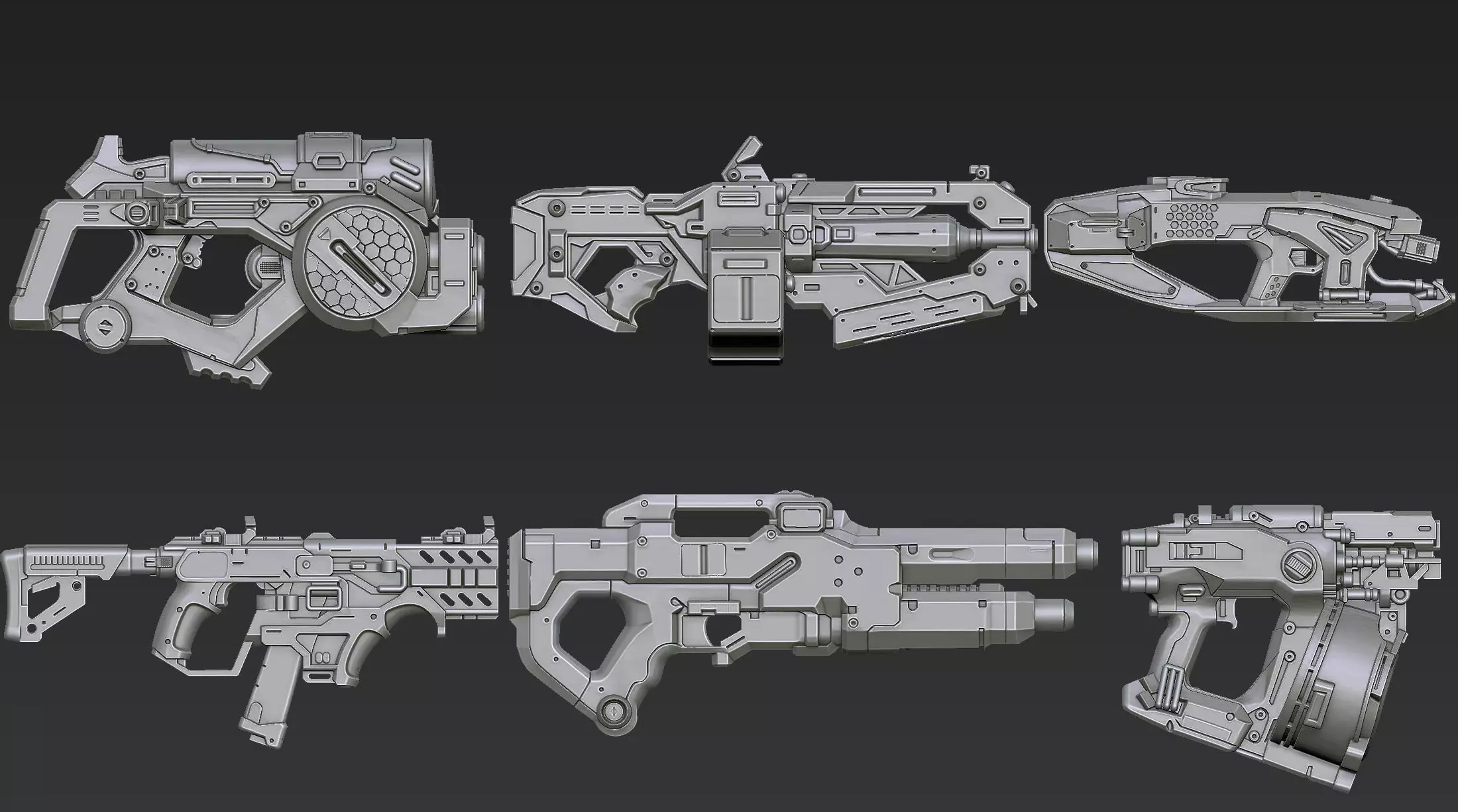 3D Printable Sci-Fi Weapon Part 6 3D model_8