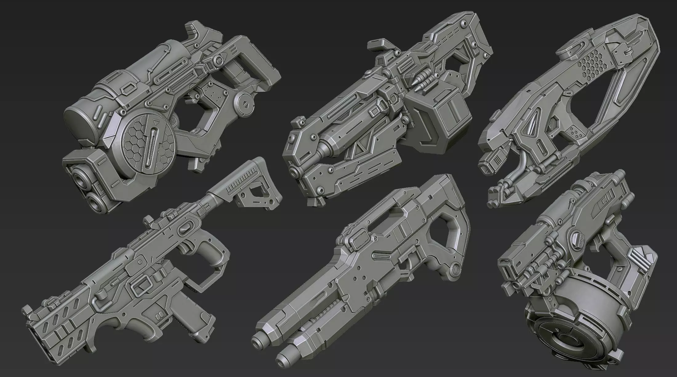 3D Printable Sci-Fi Weapon Part 6 3D model_1
