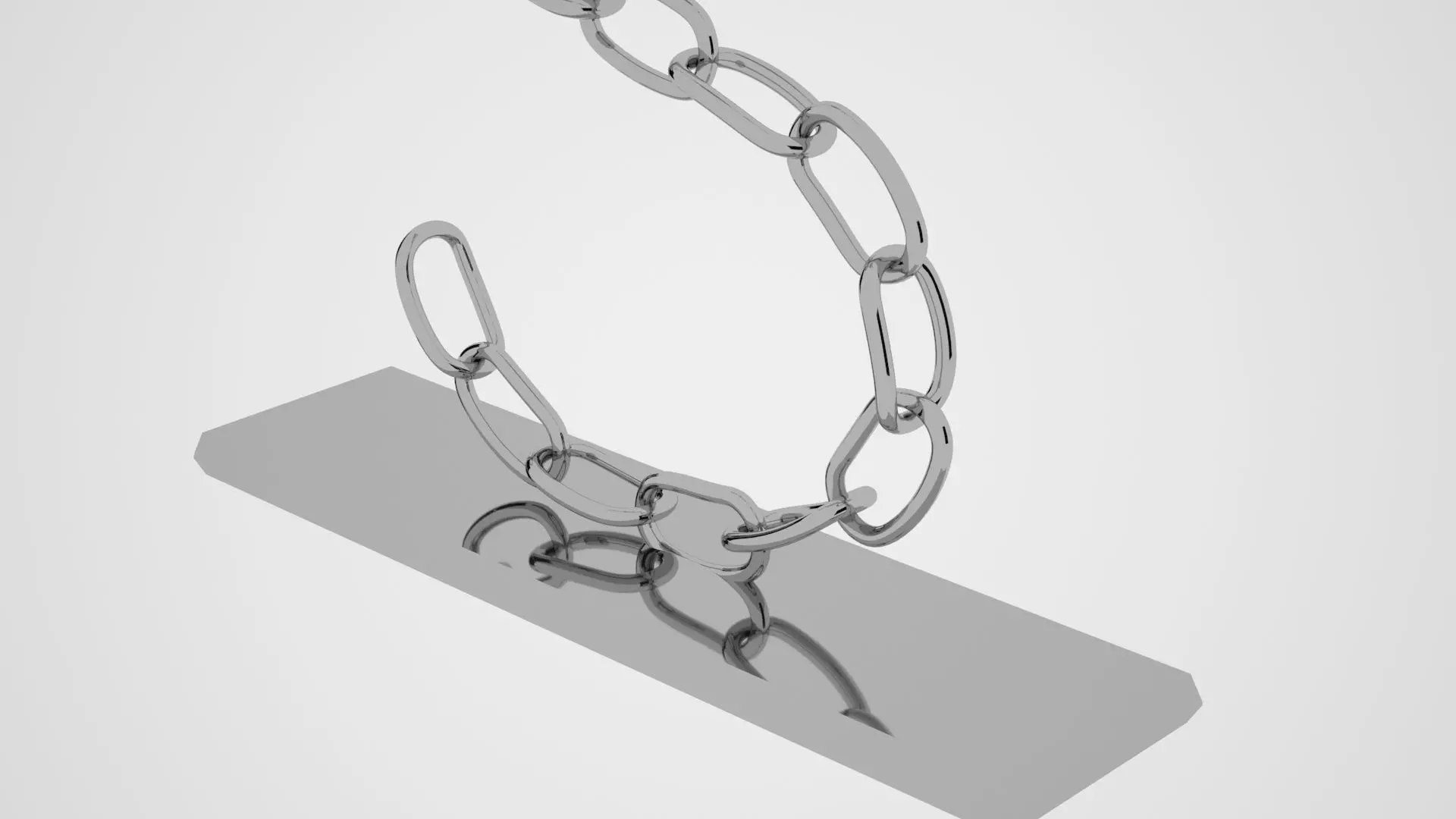 Chain S Candleholder Sliver Color 3D model_2