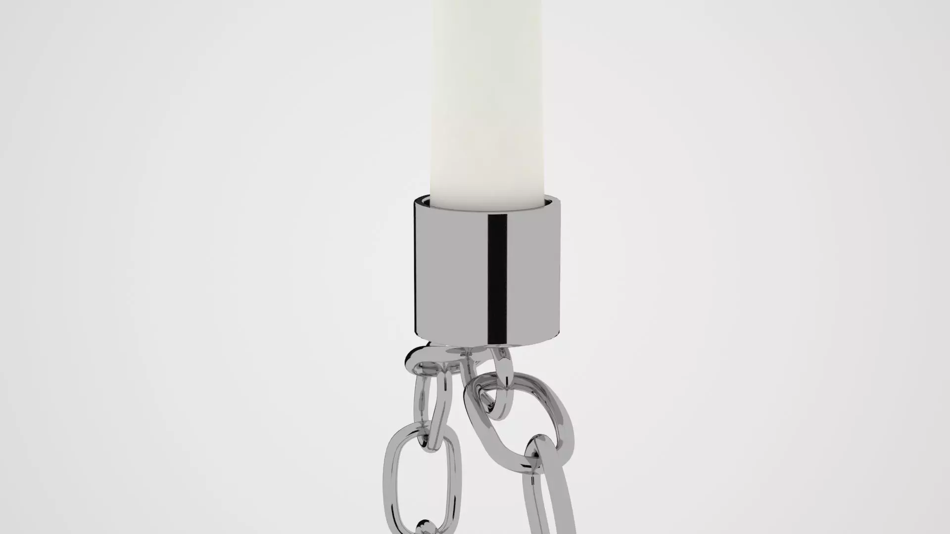 Chain S Candleholder Sliver Color 3D model_1