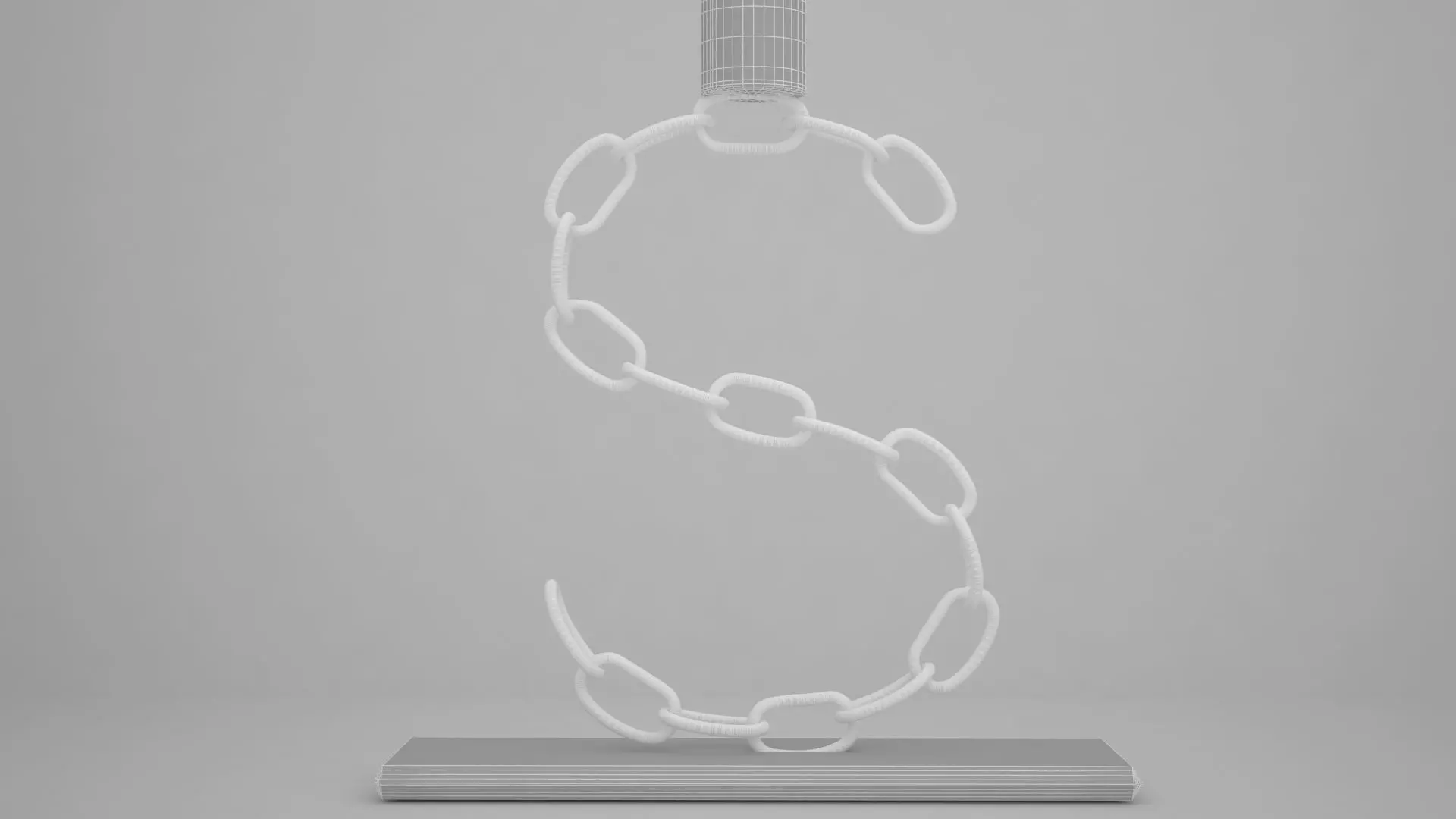 Chain S Candleholder Sliver Color 3D model_5