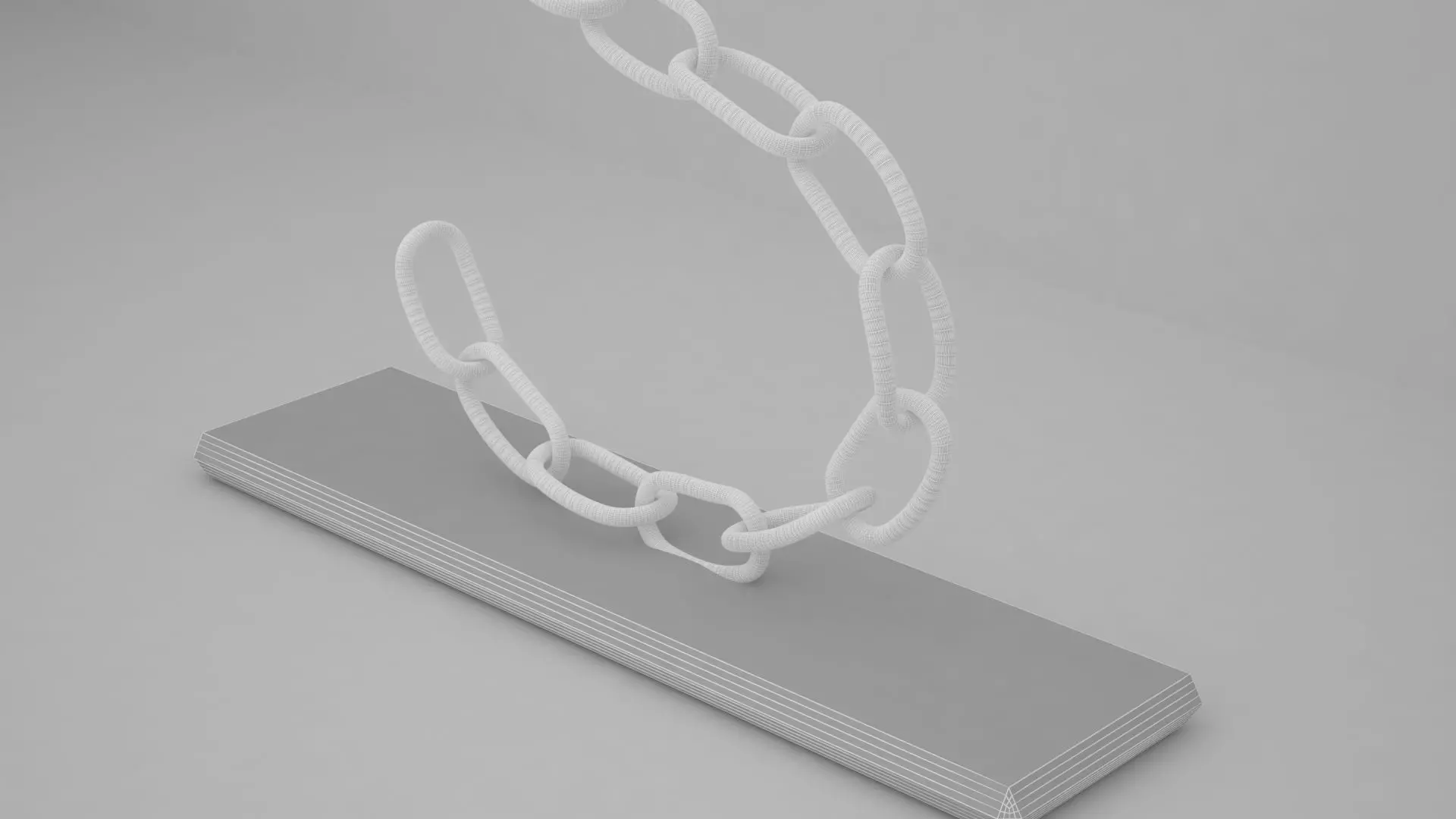 Chain S Candleholder Sliver Color 3D model_7