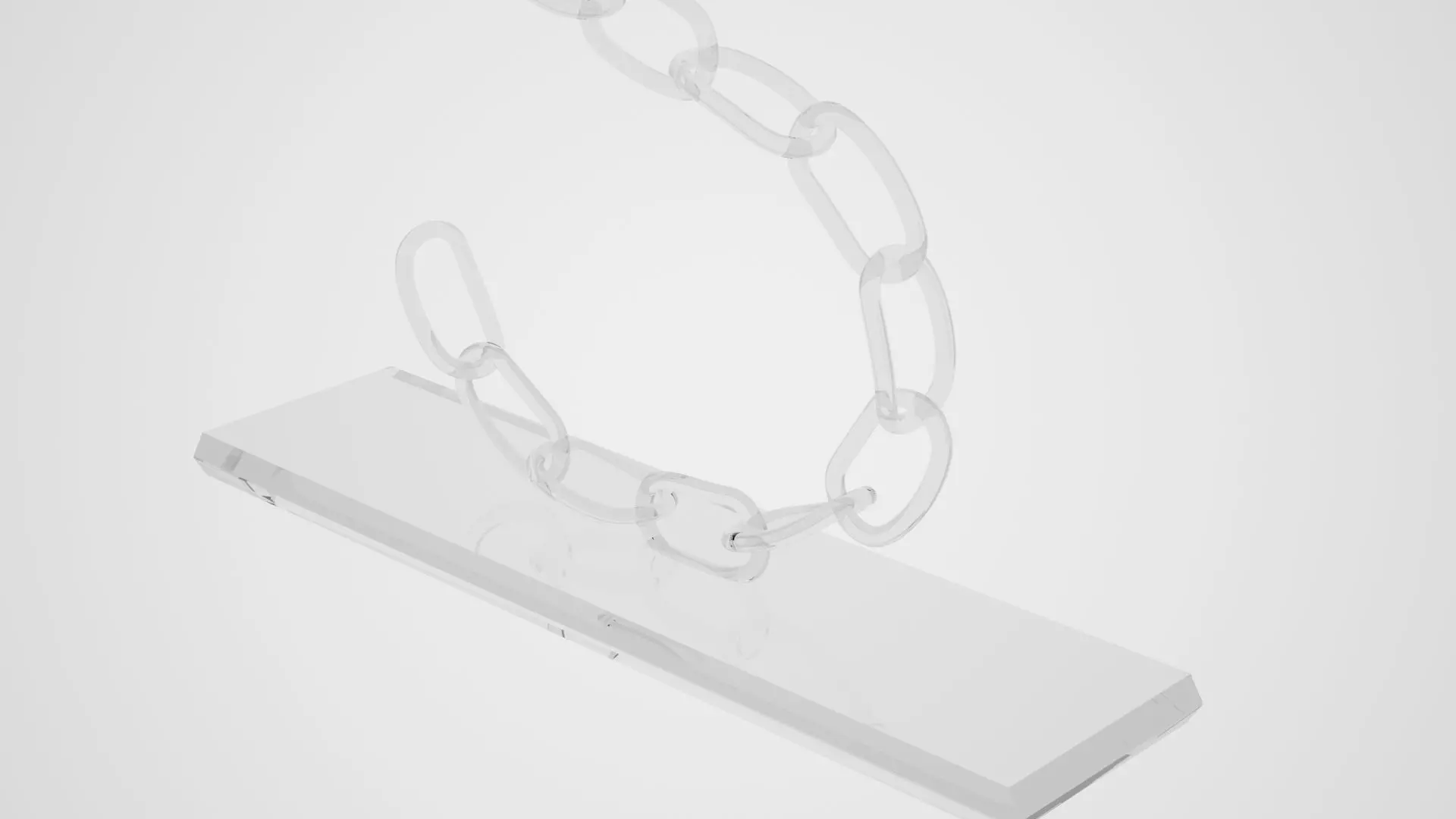 Chain S Candleholder Clear Glass Color 3D model_2