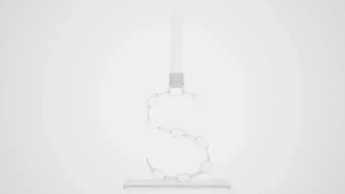 Chain S Candleholder Clear Glass Color 3D model