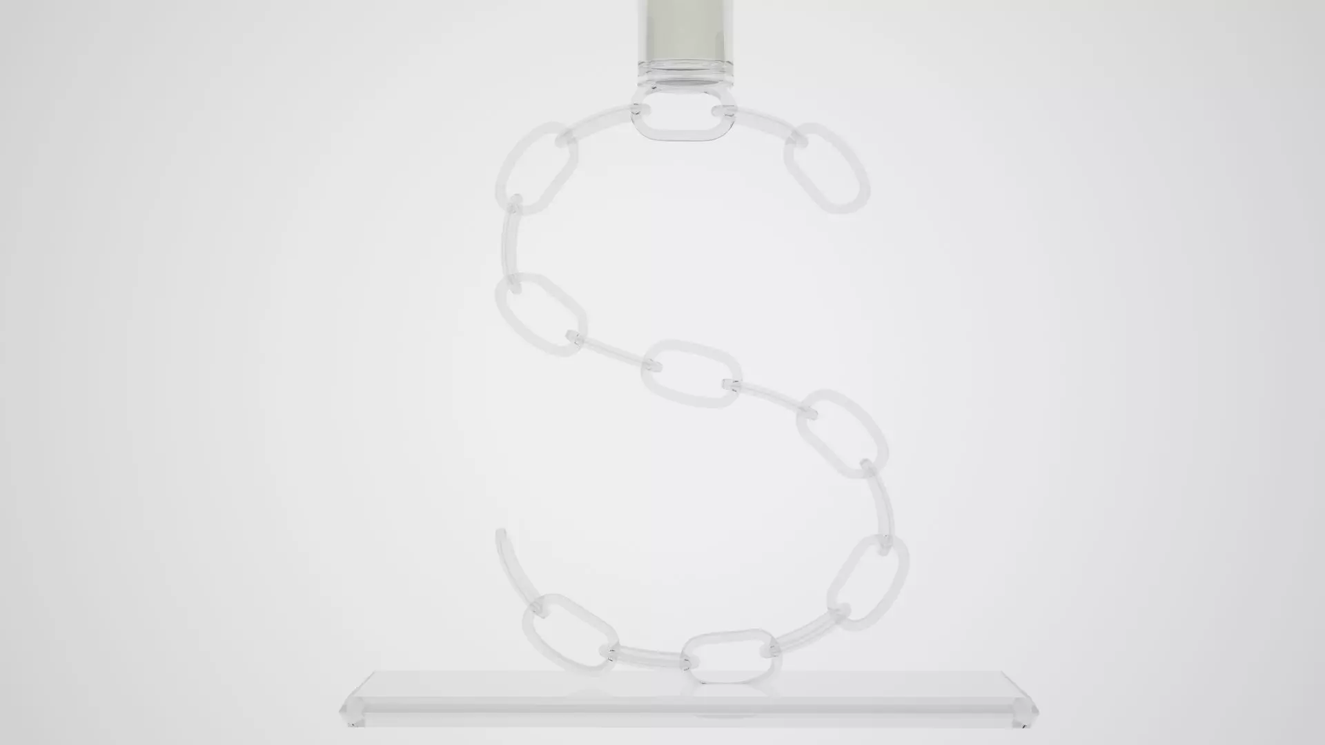 Chain S Candleholder Clear Glass Color 3D model_4