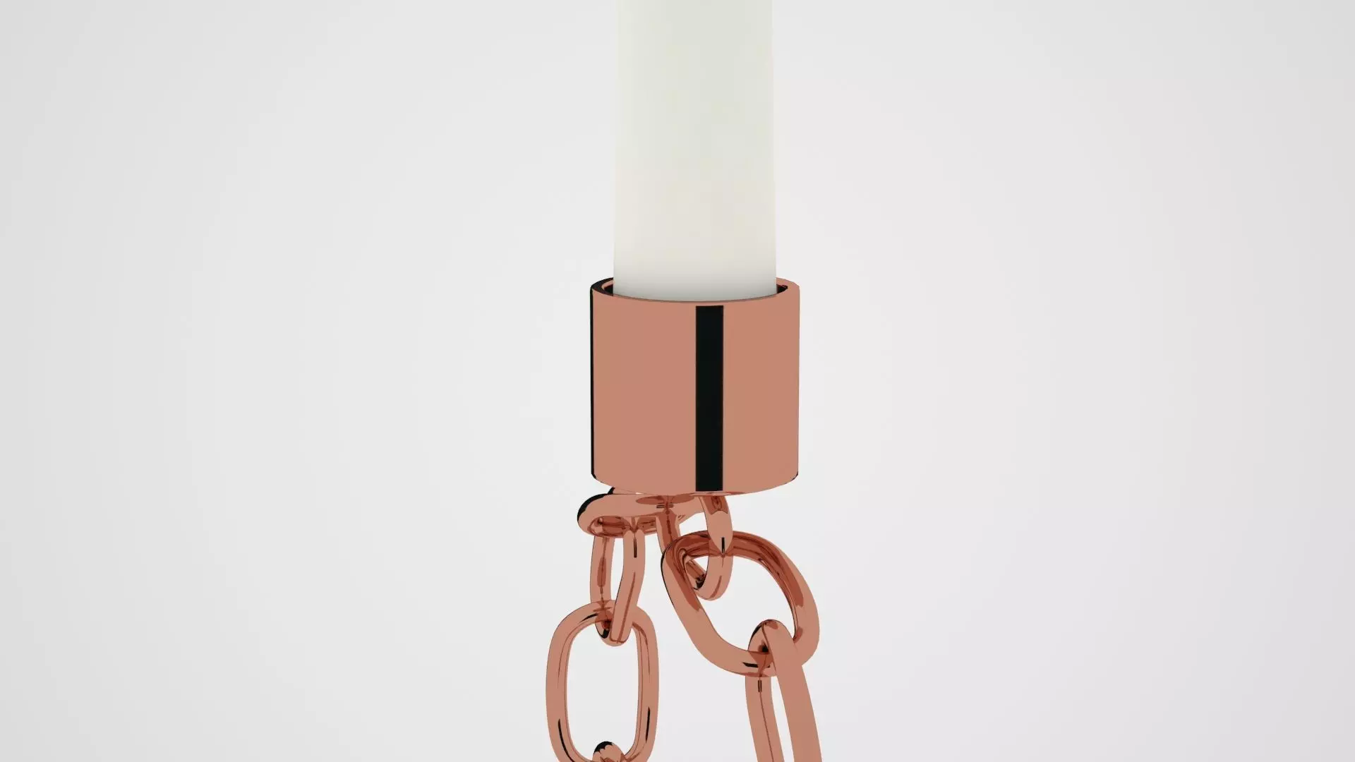 Chain S Candleholder Bronze Color 3D model_1