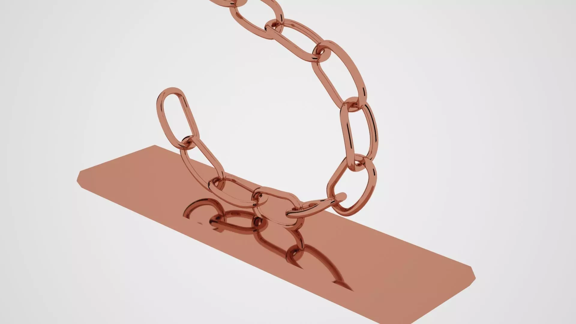 Chain S Candleholder Bronze Color 3D model_2