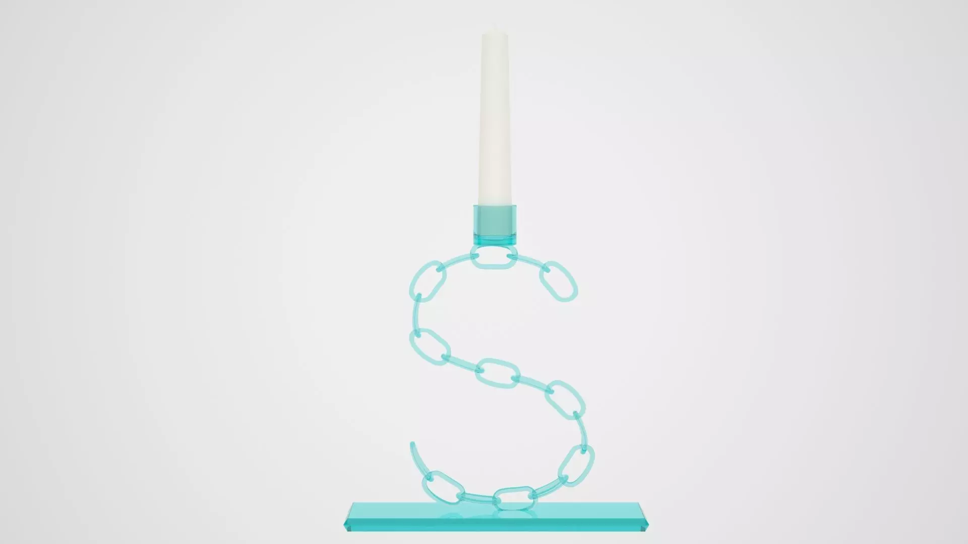 Chain S Candleholder Tinted Glass Color 3D model_0