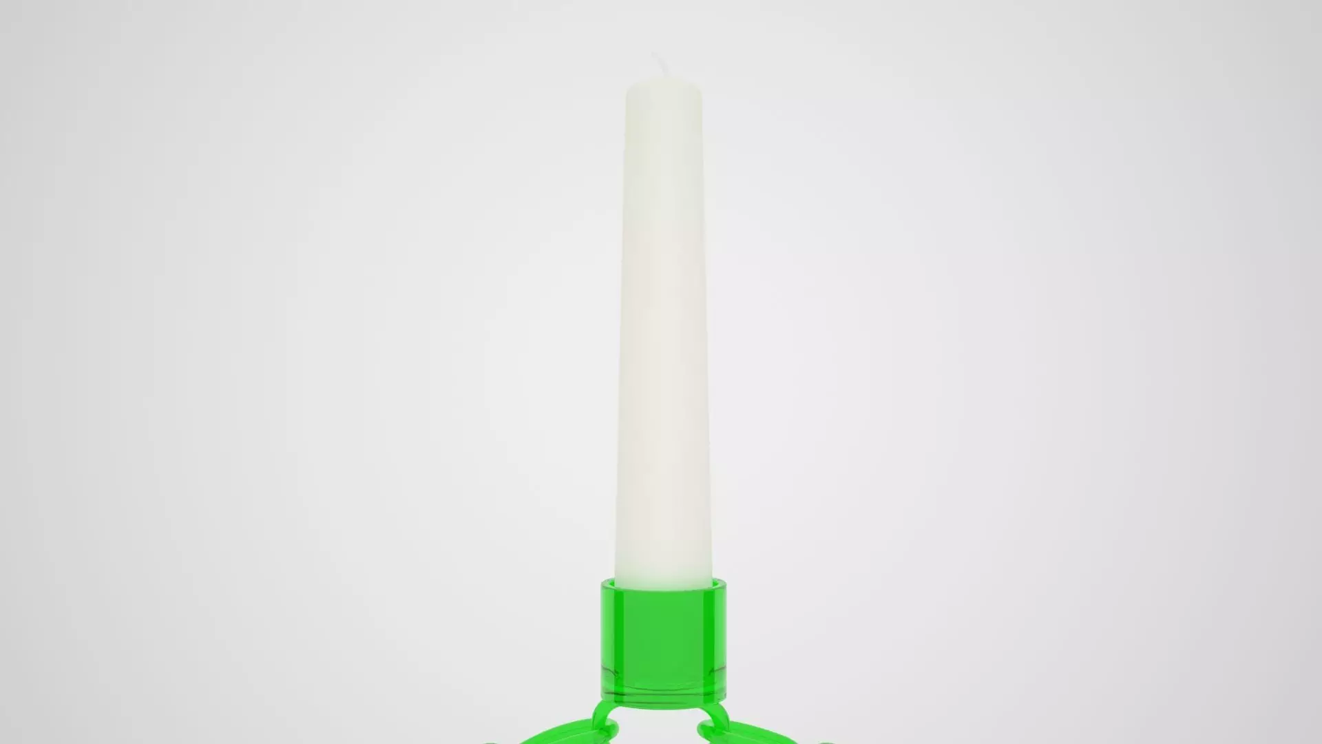 Chain S  Candleholder Green Glass Color 3D model_3