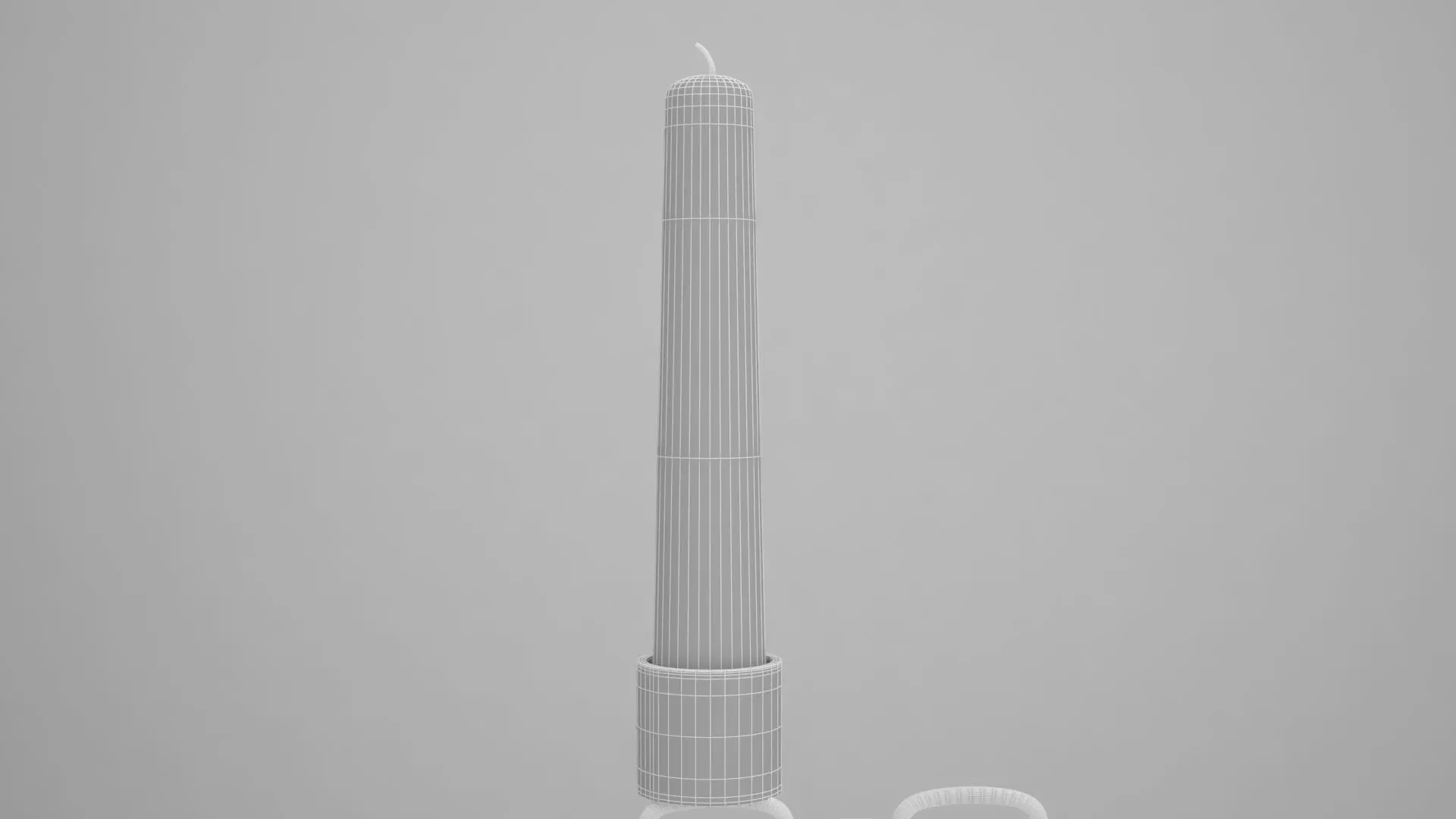 Chain R Candleholder Green Glass Color 3D model_6