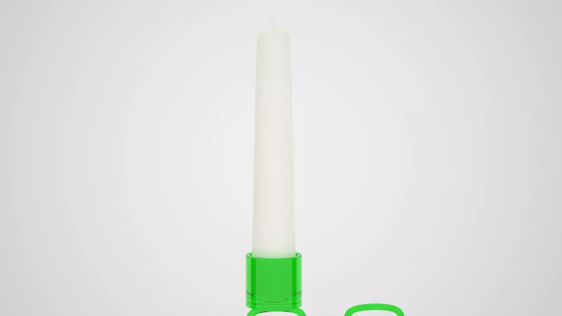Chain R Candleholder Green Glass Color 3D model_3