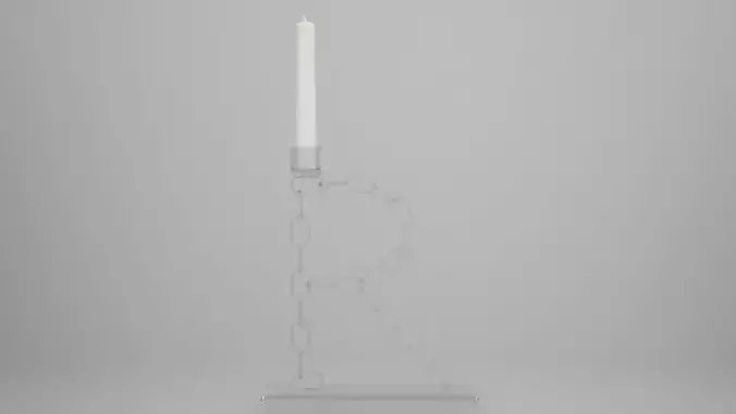 Chain R Candleholder Clear Glass Color