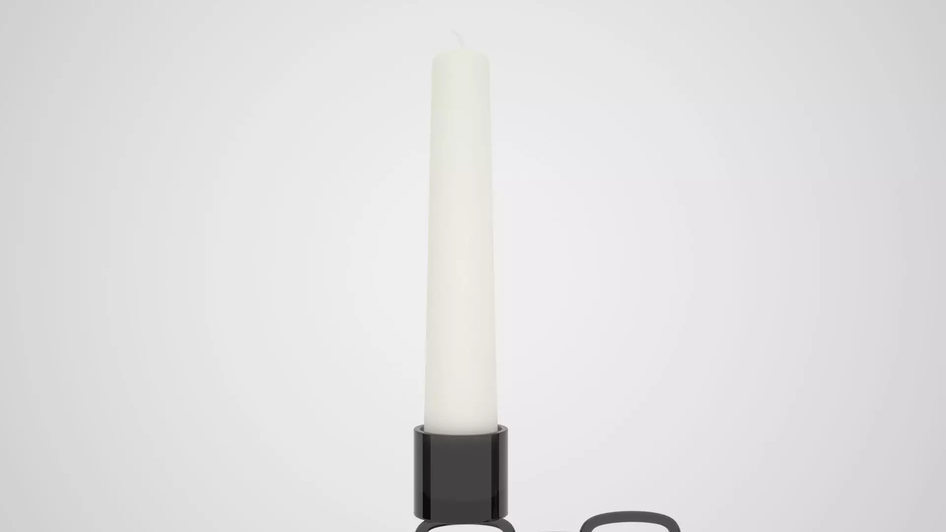 Chain R Candleholder Black Glass Color 3D model_3