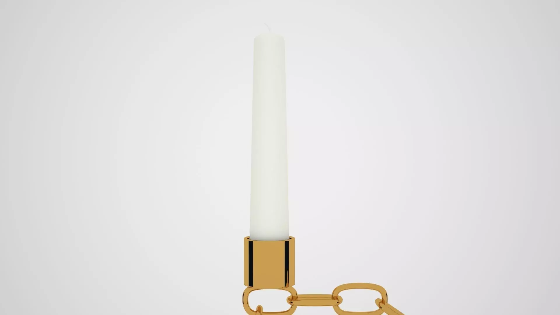 Chain P Candleholder Gold Color 3D model_3